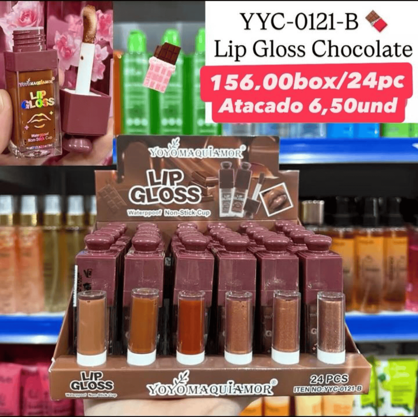 Lip Gloss Chocolate Yoyo Maquiamor YYC-0121-B