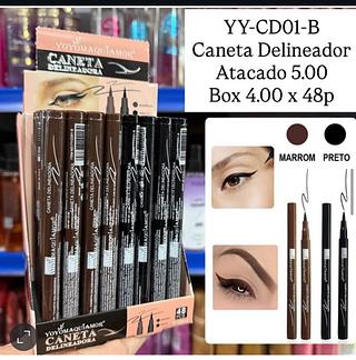 Caneta Delineadora Marrom e Preto Yoyô Maquiamor YY-CD01-B