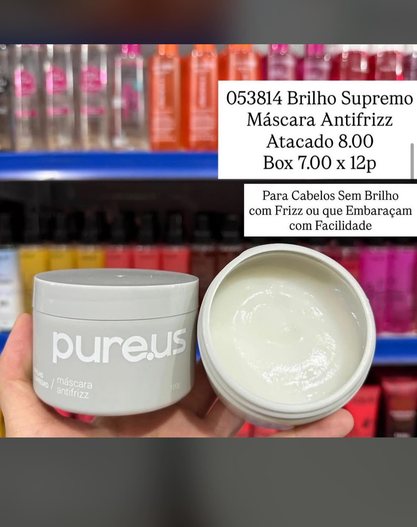 Máscara Capilar Brilho Supremo Pureus Antifrizz 100g
