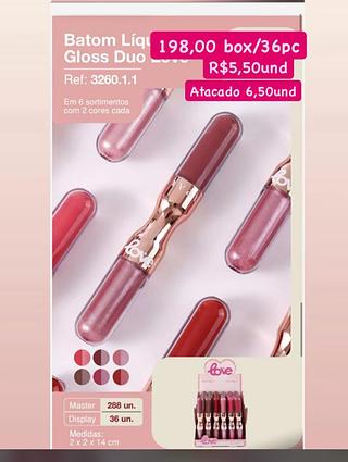 Batom Líquido Gloss Duo Love 3260.1.1
