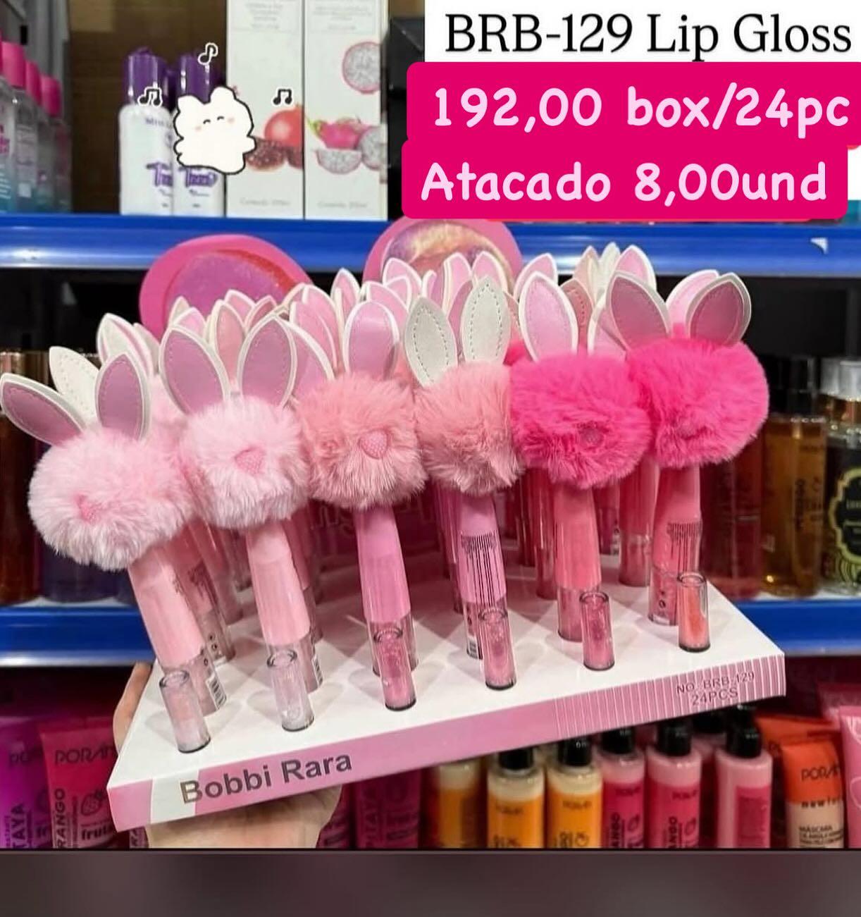 Lip Gloss Bobbi Rara com Chaveiro Coelho BRB-129