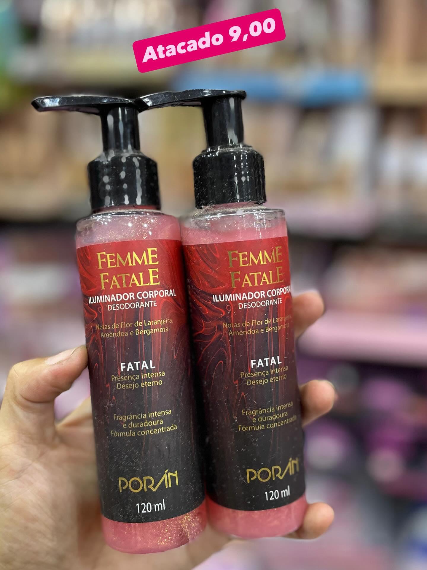 Iluminador Corporal Desodorante Femme Fatale Porín FATAL 120 ml