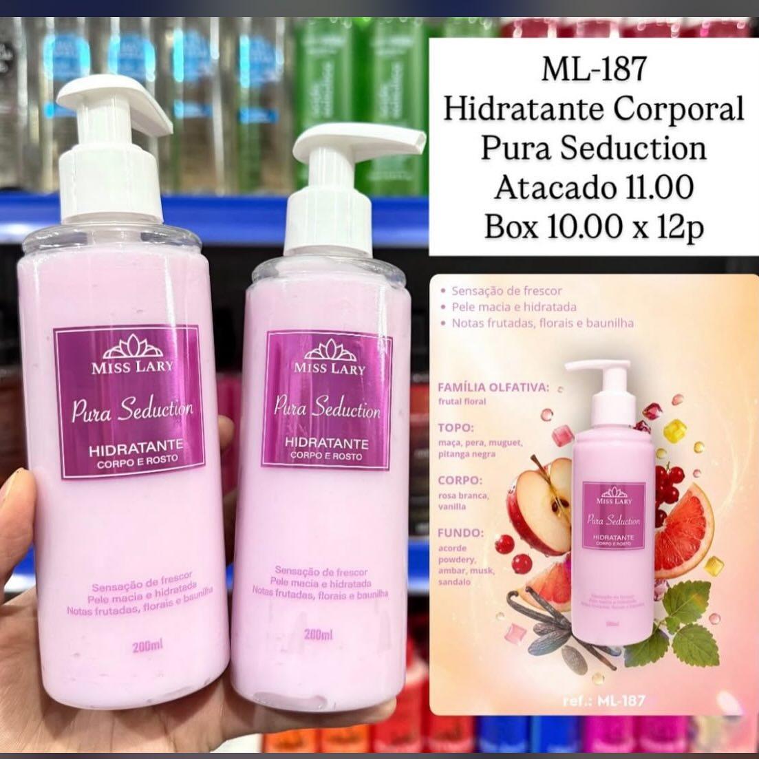 Hidratante Corporal Pura Seduction Miss Lary ML-187 200ml