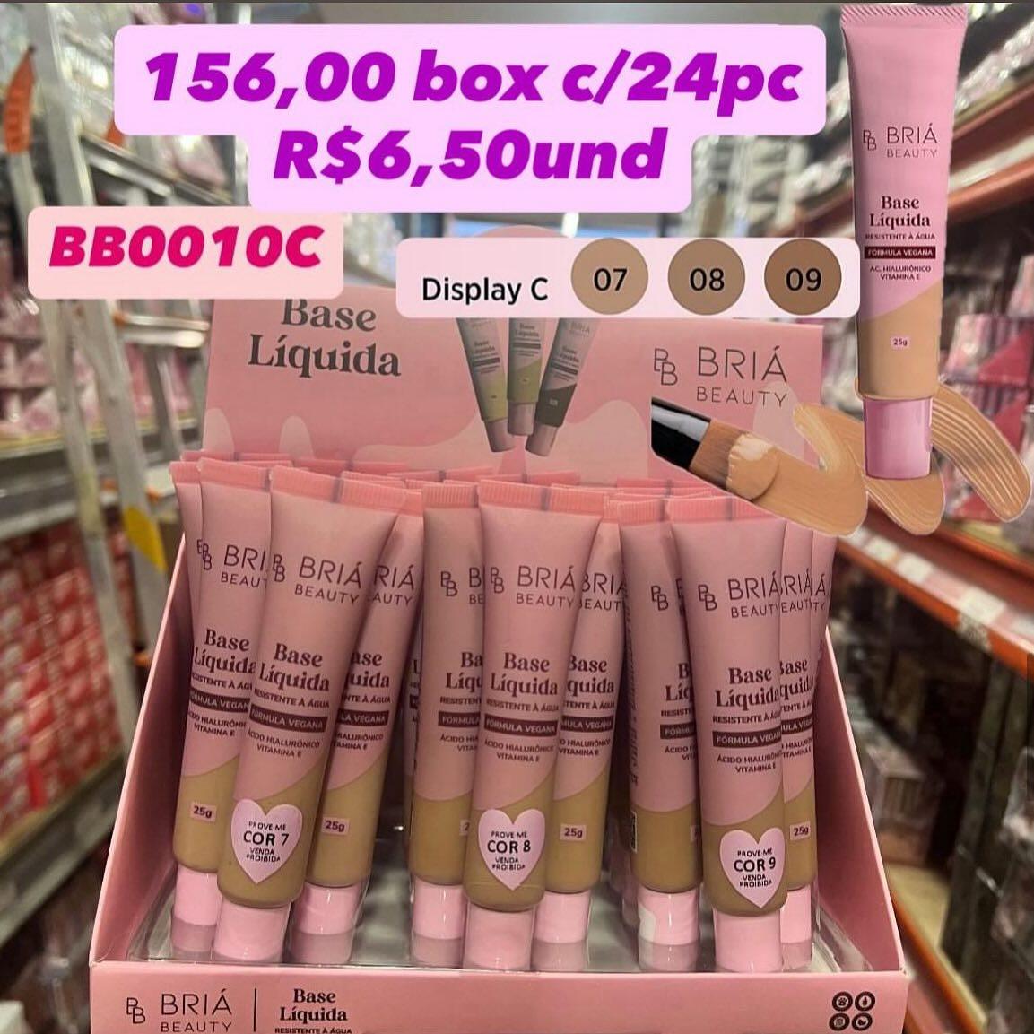 Base Líquida Bria Beauty 25g — Display C (tons 07–09)