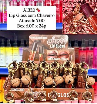Lip Gloss Choco com Chaveiro Mar Angel Kiss A1332