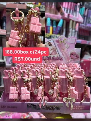 Lip Gloss Pink Grape com Chaveiro