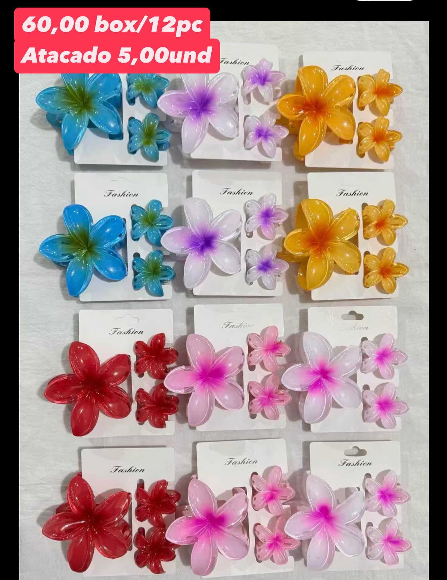Kit de Presilhas de Cabelo Flor Fashion