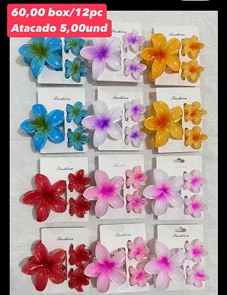 Kit de Presilhas de Cabelo Flor Fashion
