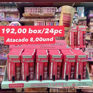 Kit Labial Cherry Love City Girls (Lápis + Batom)