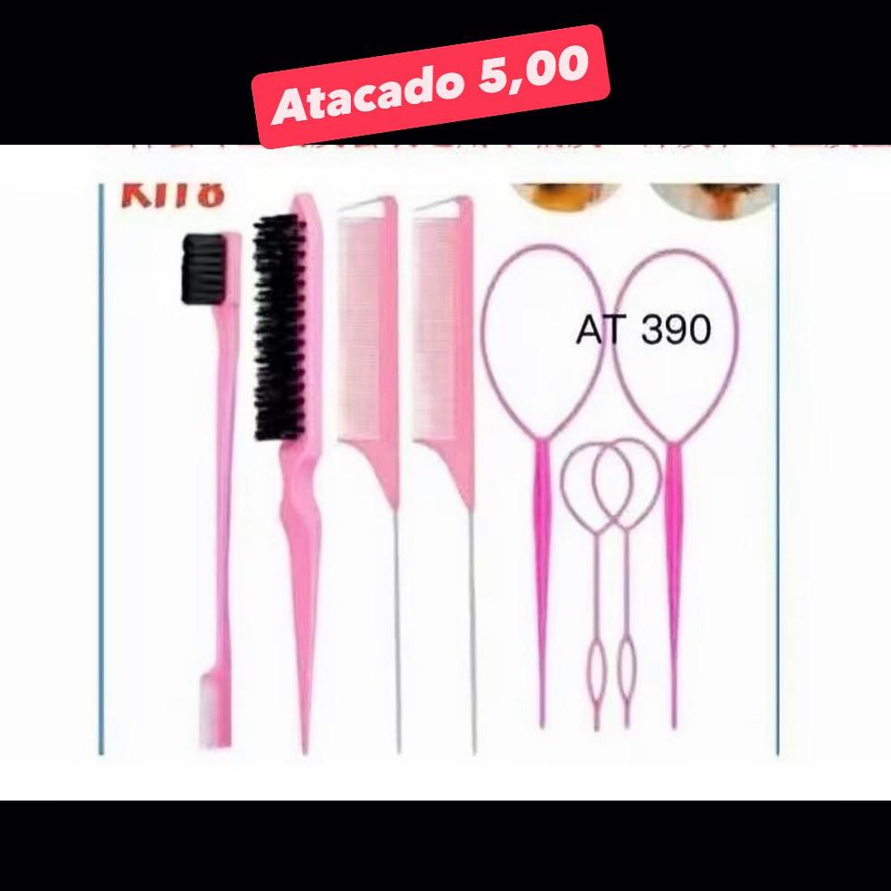 Kit de Pentes e Acessórios para Cabelo AT 390