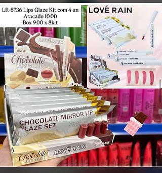Kit Lips Glaze Chocolate Love Rain LR-5736