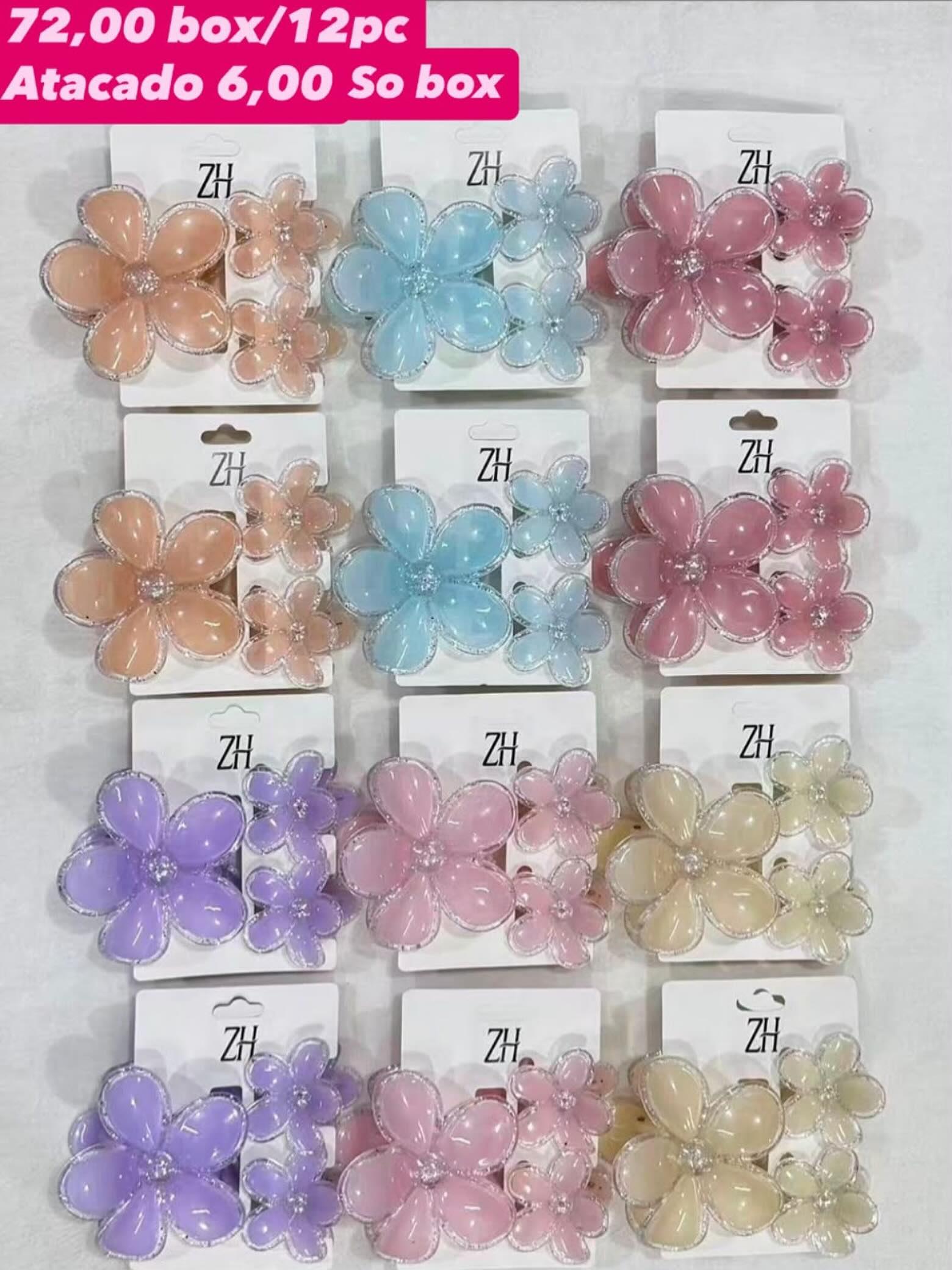 Presilhas de Cabelo Flores Duplas ZH