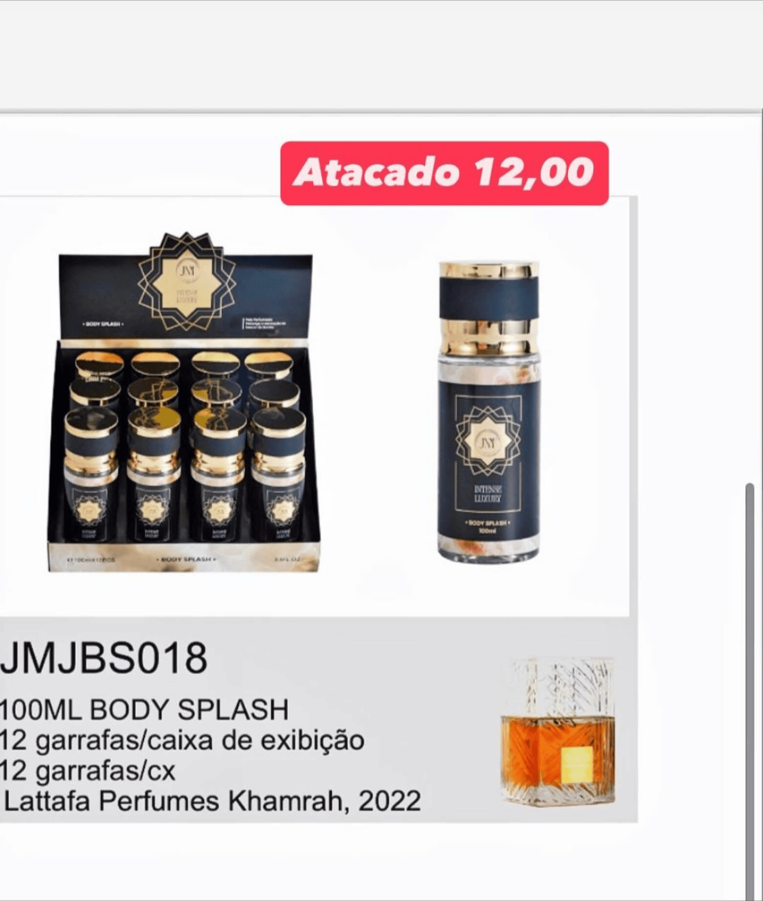 Body Splash Intense Blue 100ml JMJBS018