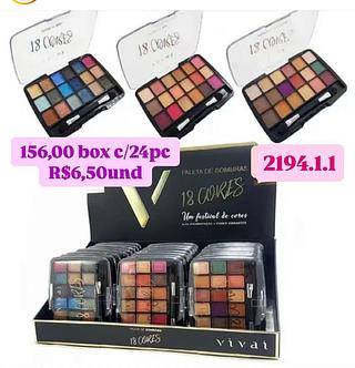 PALETA SOMBRAS 18 CORES