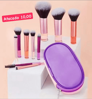 Kit de Pincéis de Maquiagem com Estojo