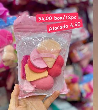 Kit de Esponjas para Maquiagem em Formatos Sortidos