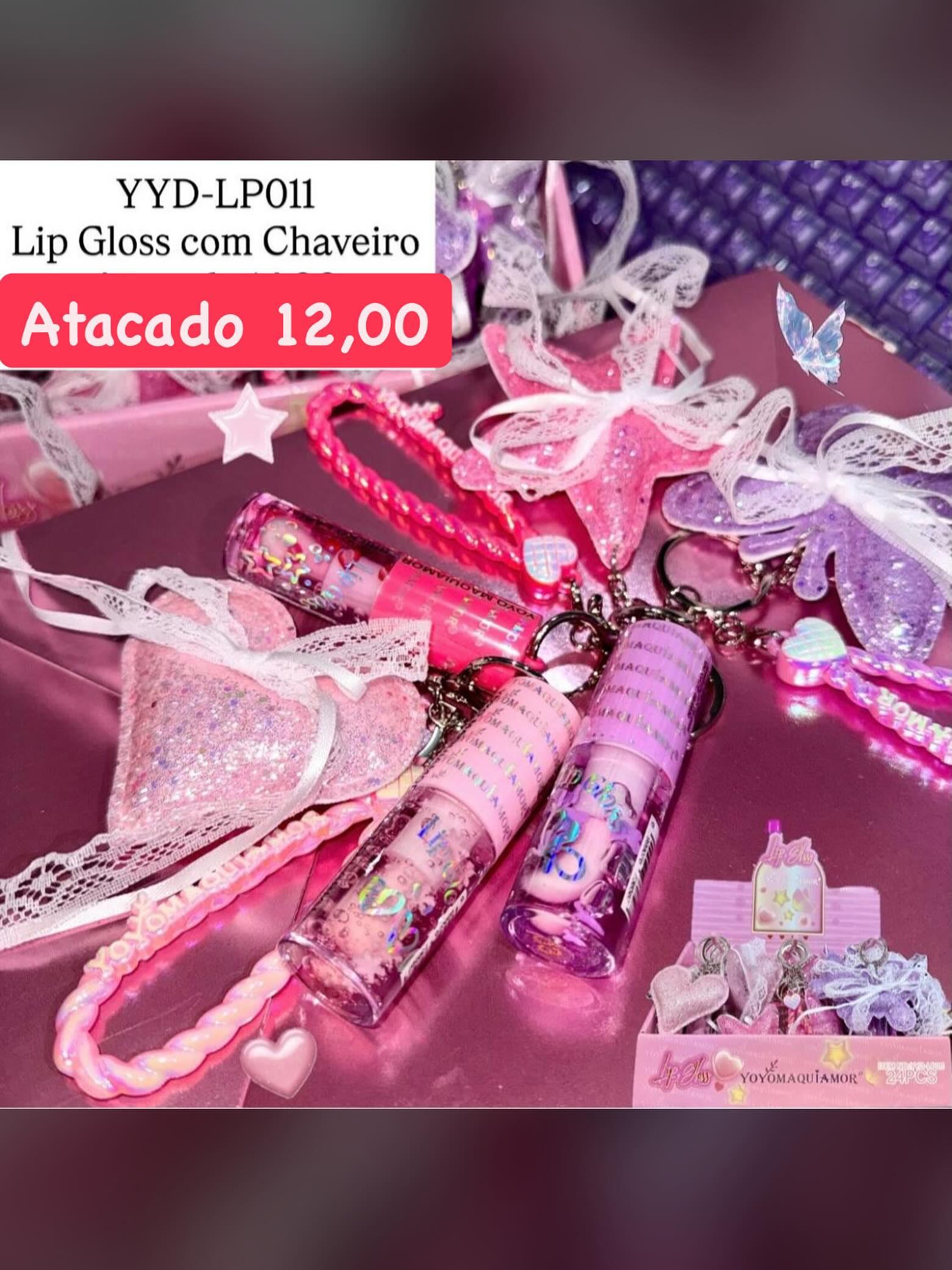 Lip Gloss com Chaveiro Yoyo Maquiamor YYD-LP011