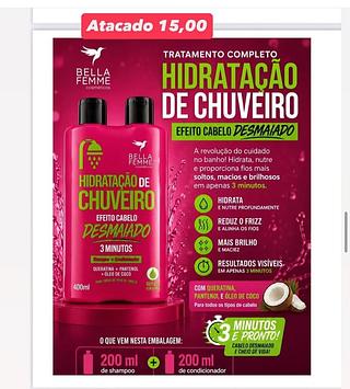 KIT HIDRATACAO CHUVEIRO