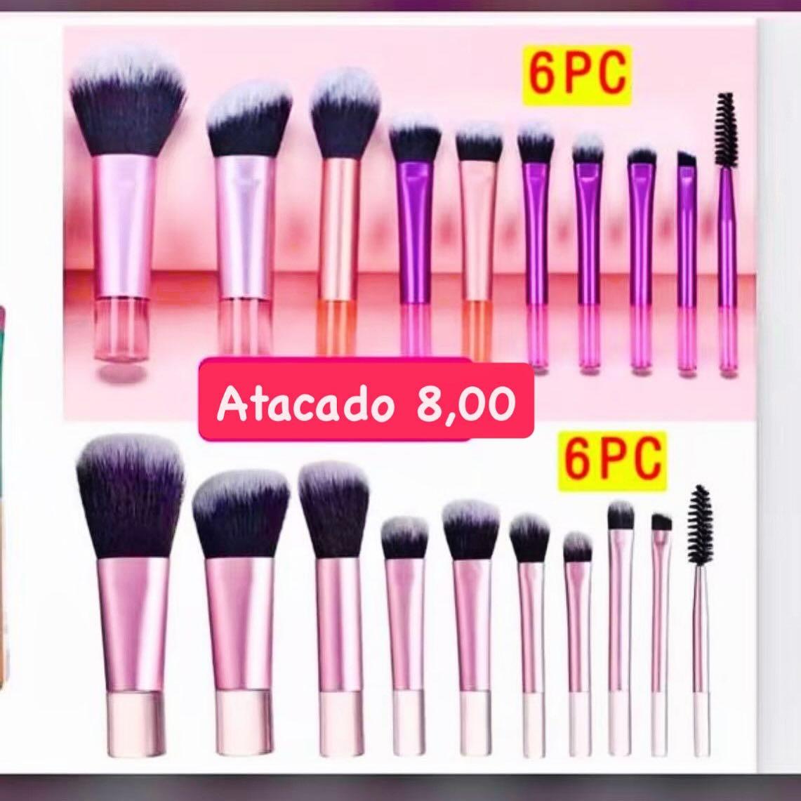 Kit de Pincéis de Maquiagem 6 Peças