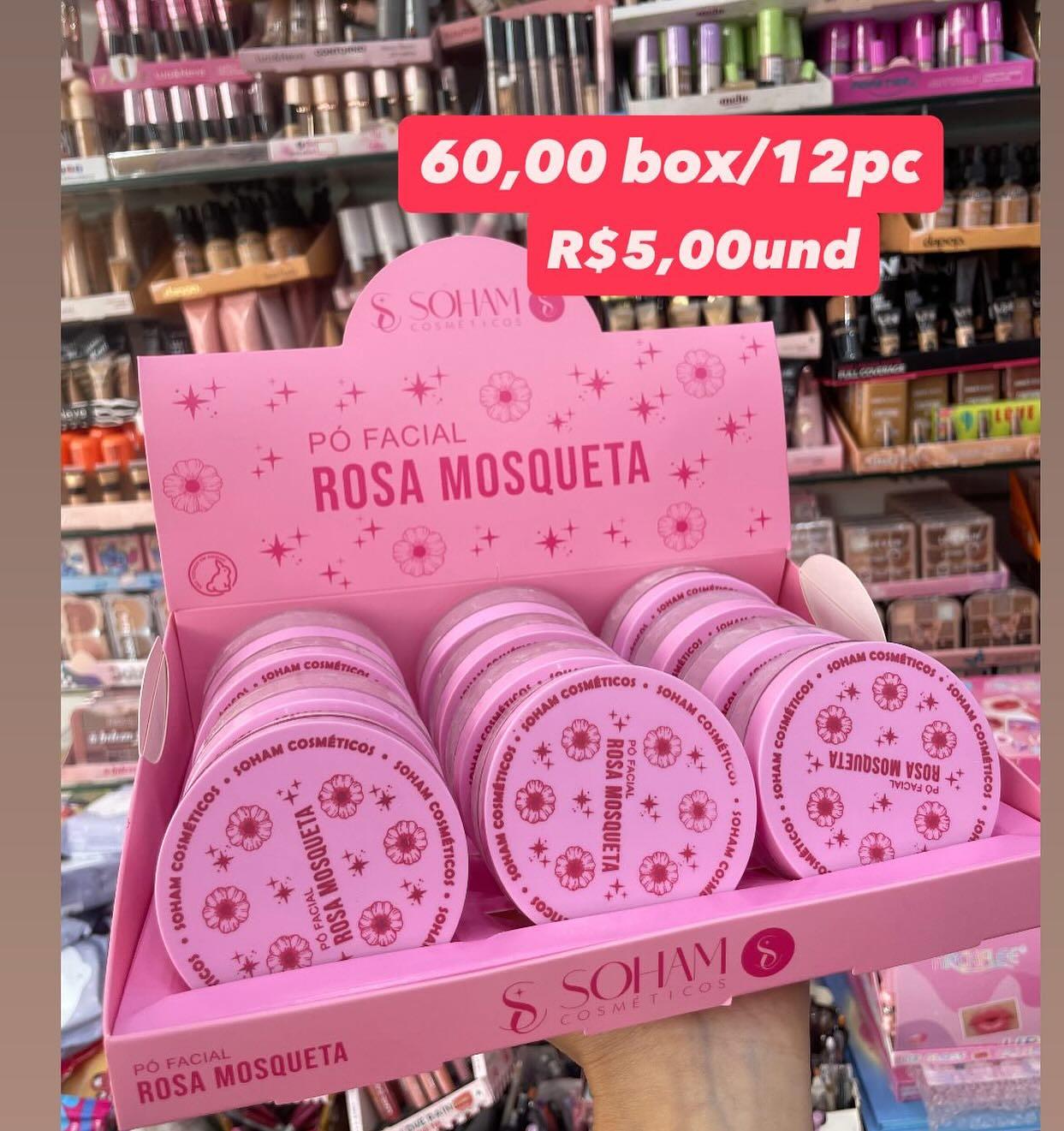 Pó Facial Rosa Mosqueta Soham Cosméticos