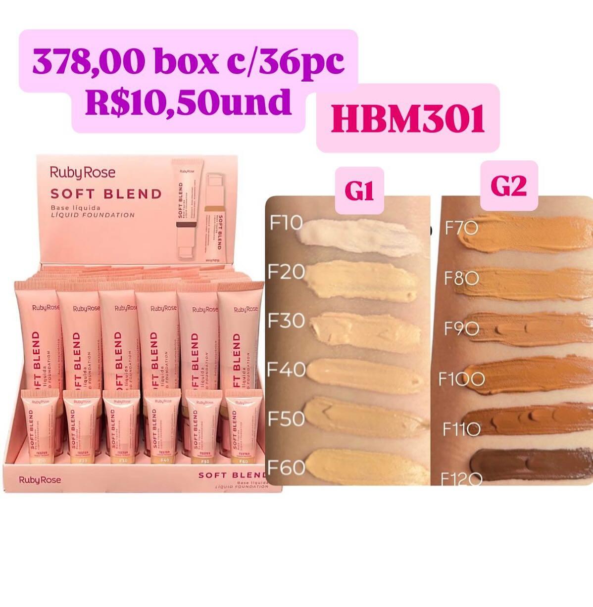 Base Líquida Soft Blend Ruby Rose HBM301