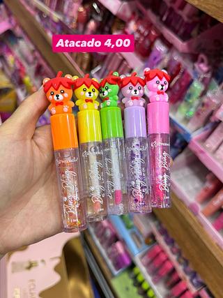 Lip Oil Bling D Hermosa 2,8ml com Ursinho