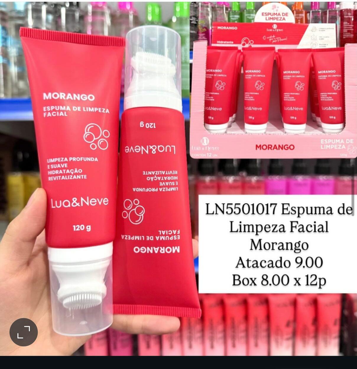 Espuma de Limpeza Facial Morango Lua&Neve 120g LN5501017