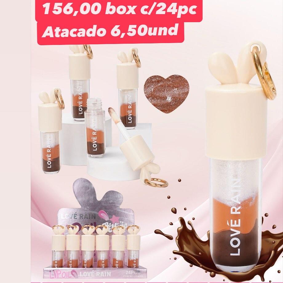 Lip Oil Love Rain com Pingente Decorativo