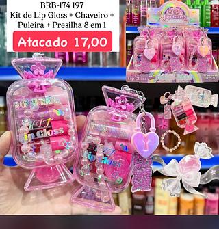 Kit de Lip Gloss 8 em 1 Bobbi Rara BRB-174 197