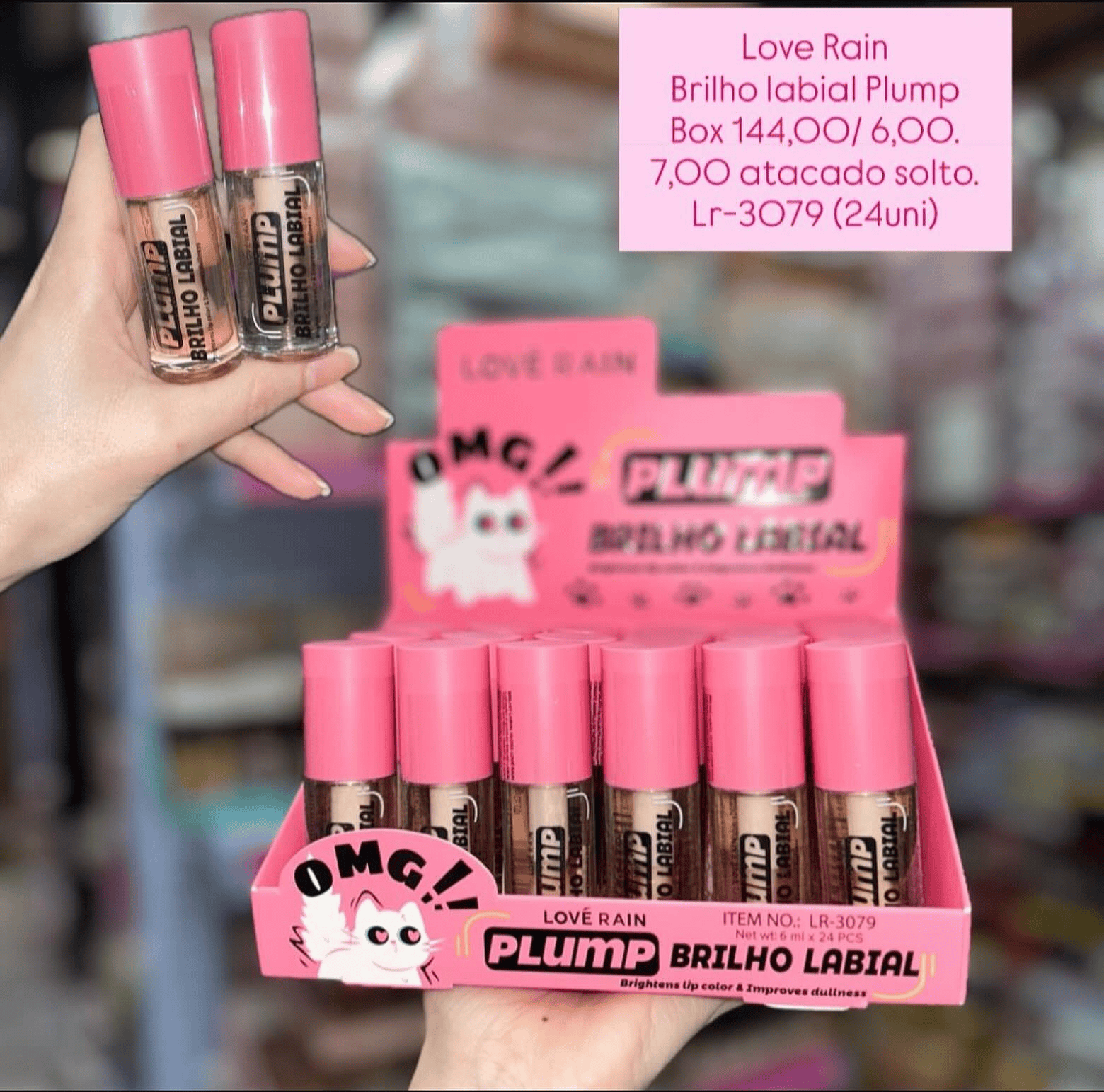 Brilho labial Plump Love Rain