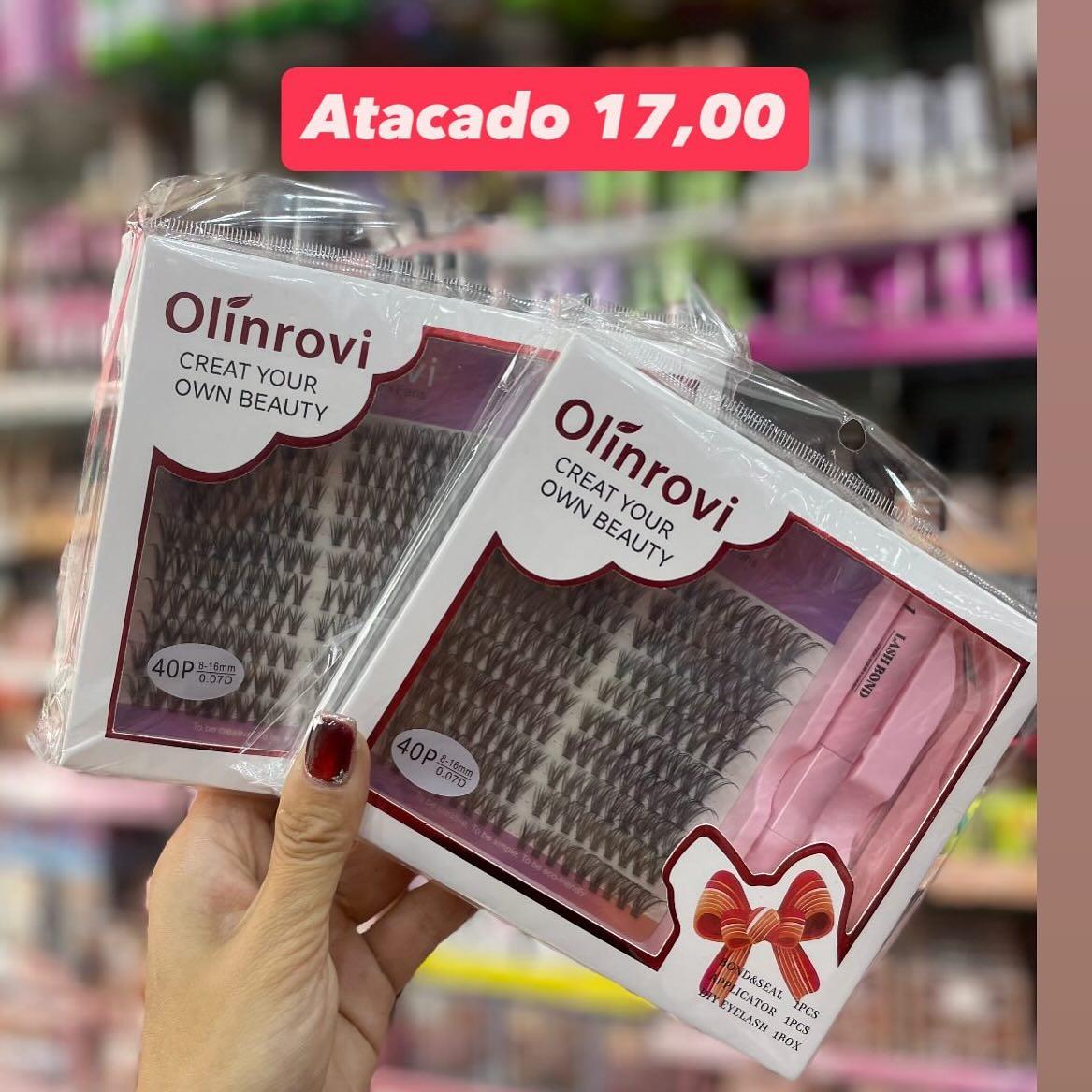 Kit de Cílios Postiços Olinrovi 40P com Aplicador