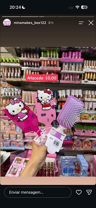 ESCOVA DE CABELO HELLO KITTY