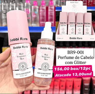 Perfume Capilar com Glitter Bobbi Rara BR9-001 90ml