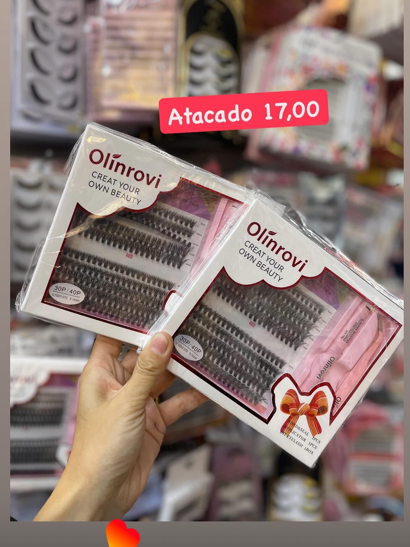 Kit de Cílios Postiços Olinrovi 30P/40P com Aplicador