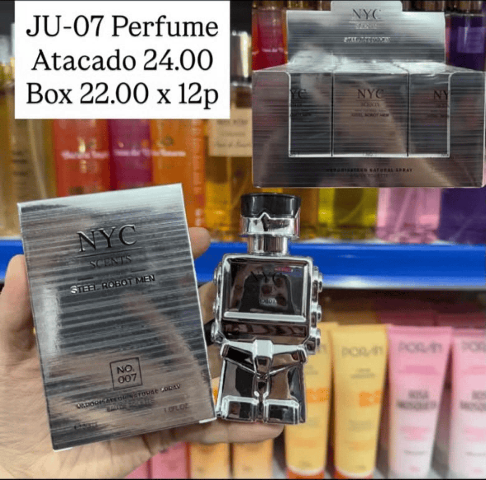 Perfume Steel Robot Men NYC Scents 30ml JU-07