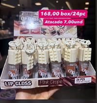 Lip Gloss Pink Grape Kiss com Chaveiro PG-001