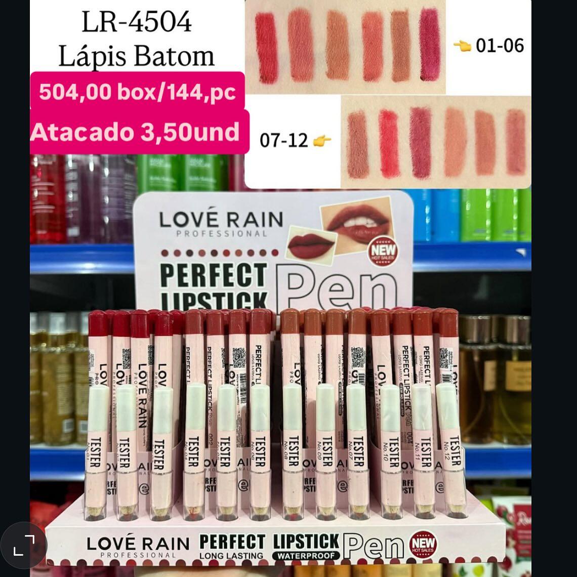 Lápis Batom Love Rain Perfect Lipstick Pen LR-4504