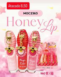Gloss Labial Magic Color Mocallure com Chaveiro de Abelha MOC2363