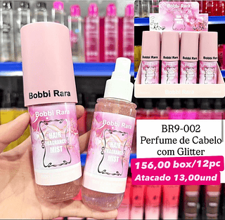 Perfume Capilar com Glitter Bobbi Rara BR9-002 90ml