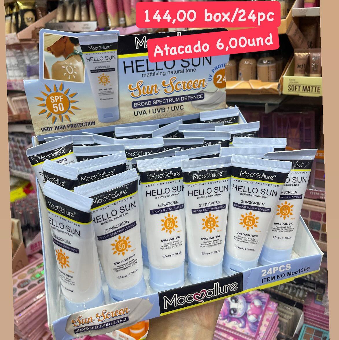Protetor Solar Hello Sun FPS 50 Mocallure Moc1369