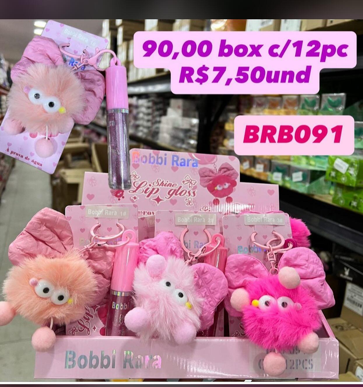 Lip Gloss Shine Bobbi Rara com Chaveiro BRB091
