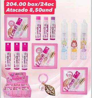 kit gloss e lip balm infantil box com 24