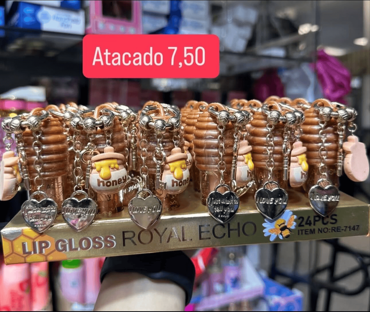 Lip Gloss com Chaveiro Royal Echo RE-7147