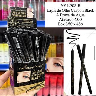 Lápis de Olho Carbon Black à Prova d'Água YoYoMaquiamor YY-LP02-B