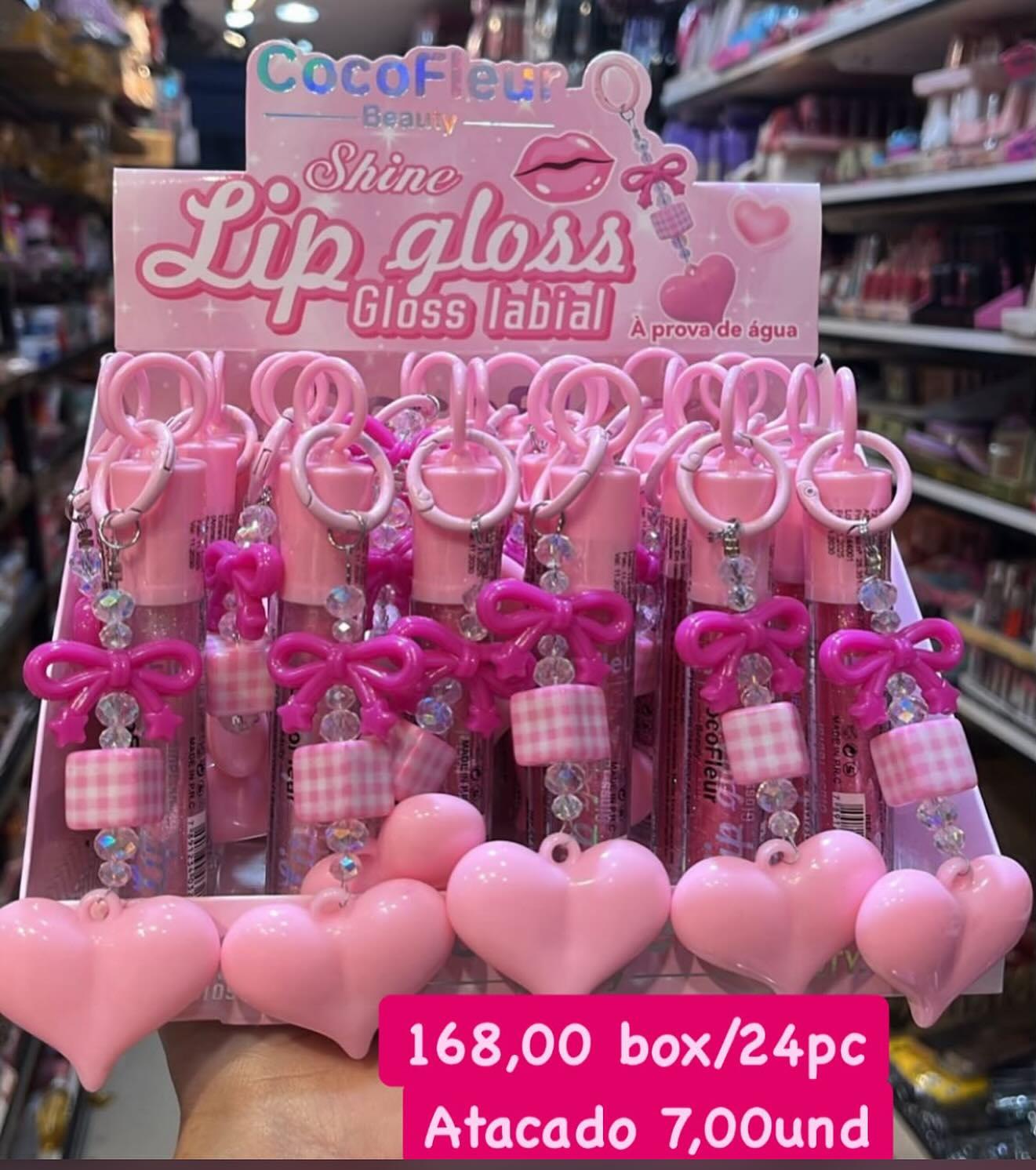 Lip Gloss Shine CocoFleur Beauty com Chaveiro
