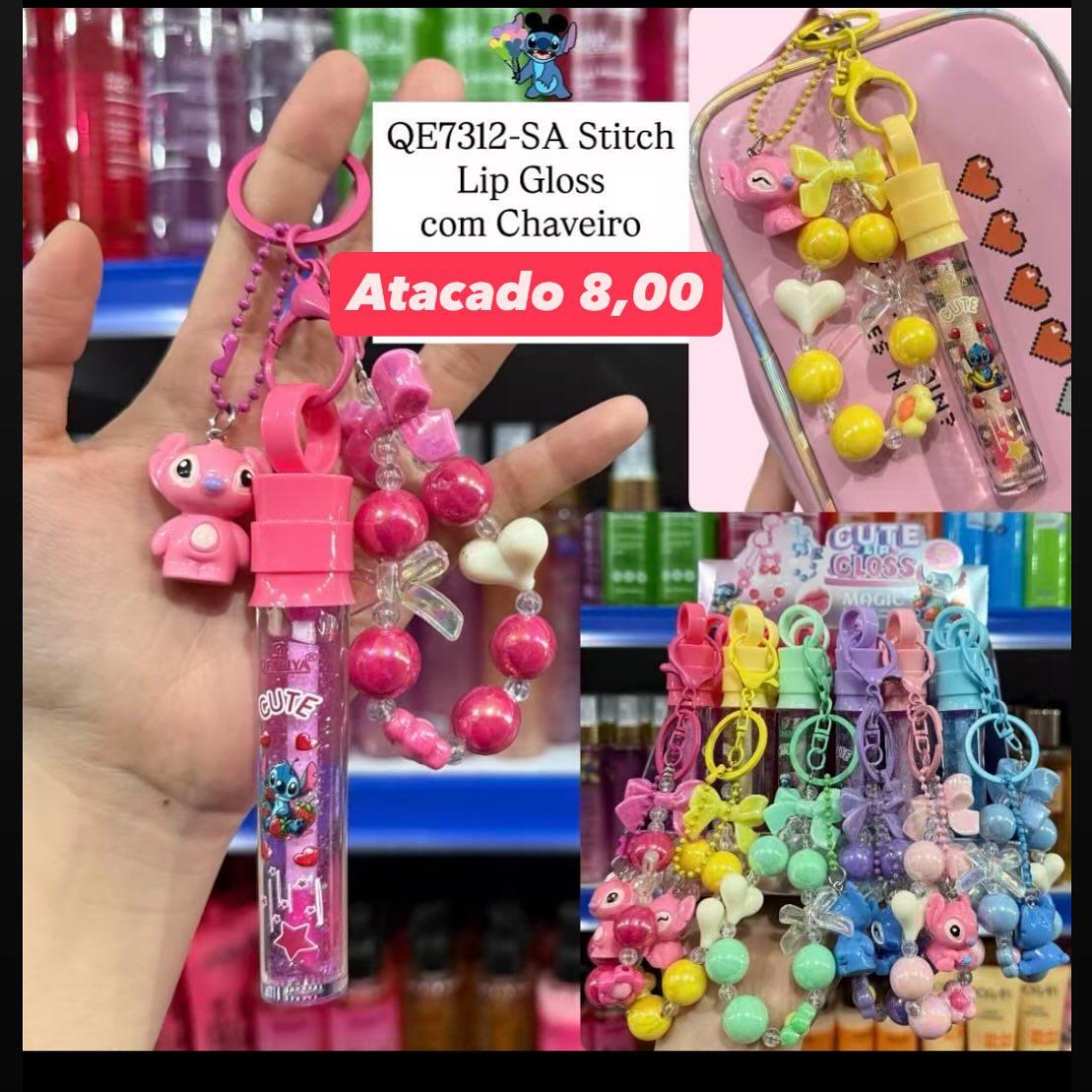 Lip Gloss Stitch com Chaveiro QE7312-SA