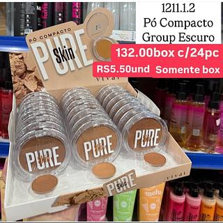 Pó Compacto Pure Skin Vivai Group Escuro 1211.1.2
