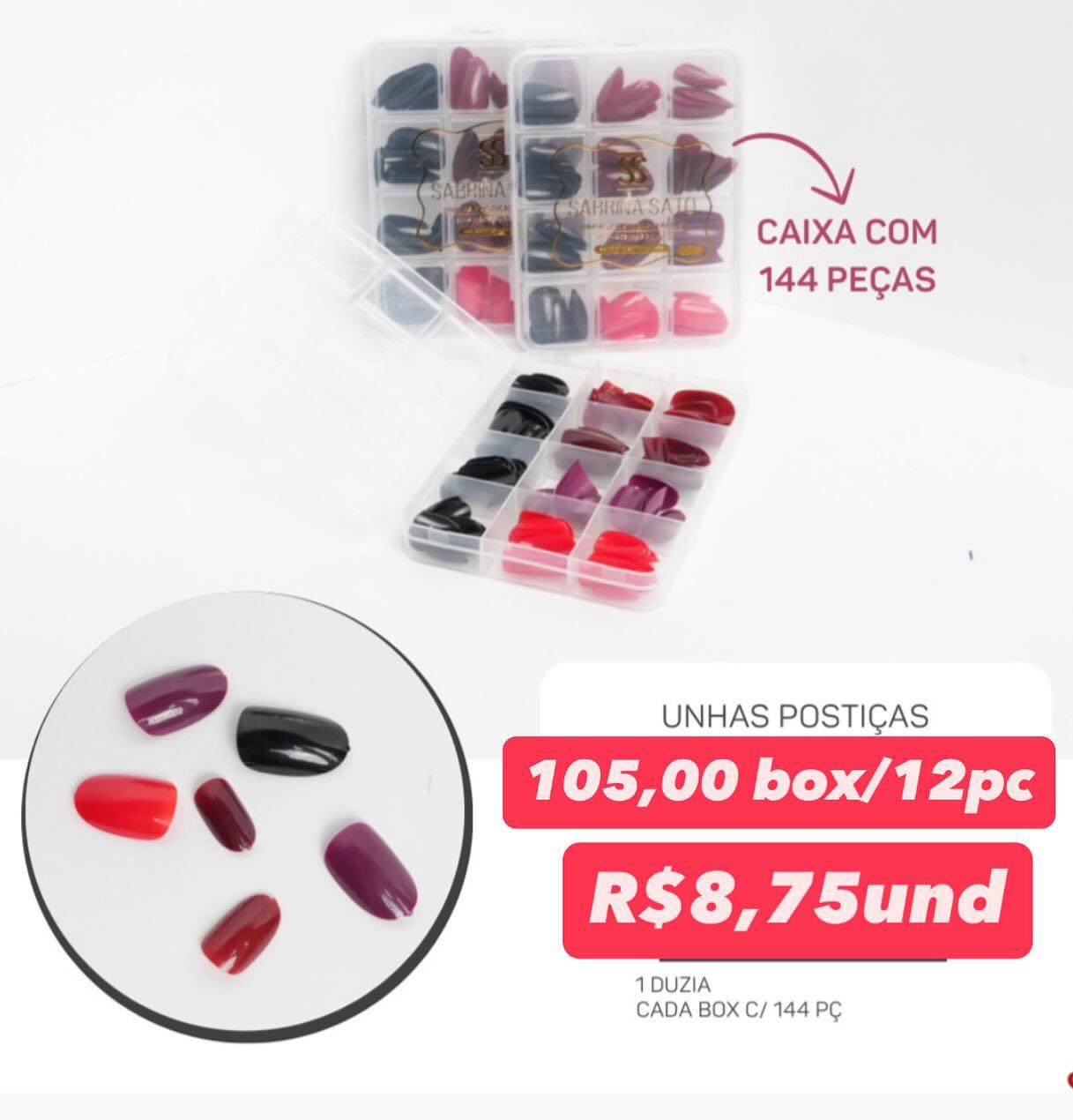 Unhas Postiças Sabrina Sato — Caixa com 144 Peças