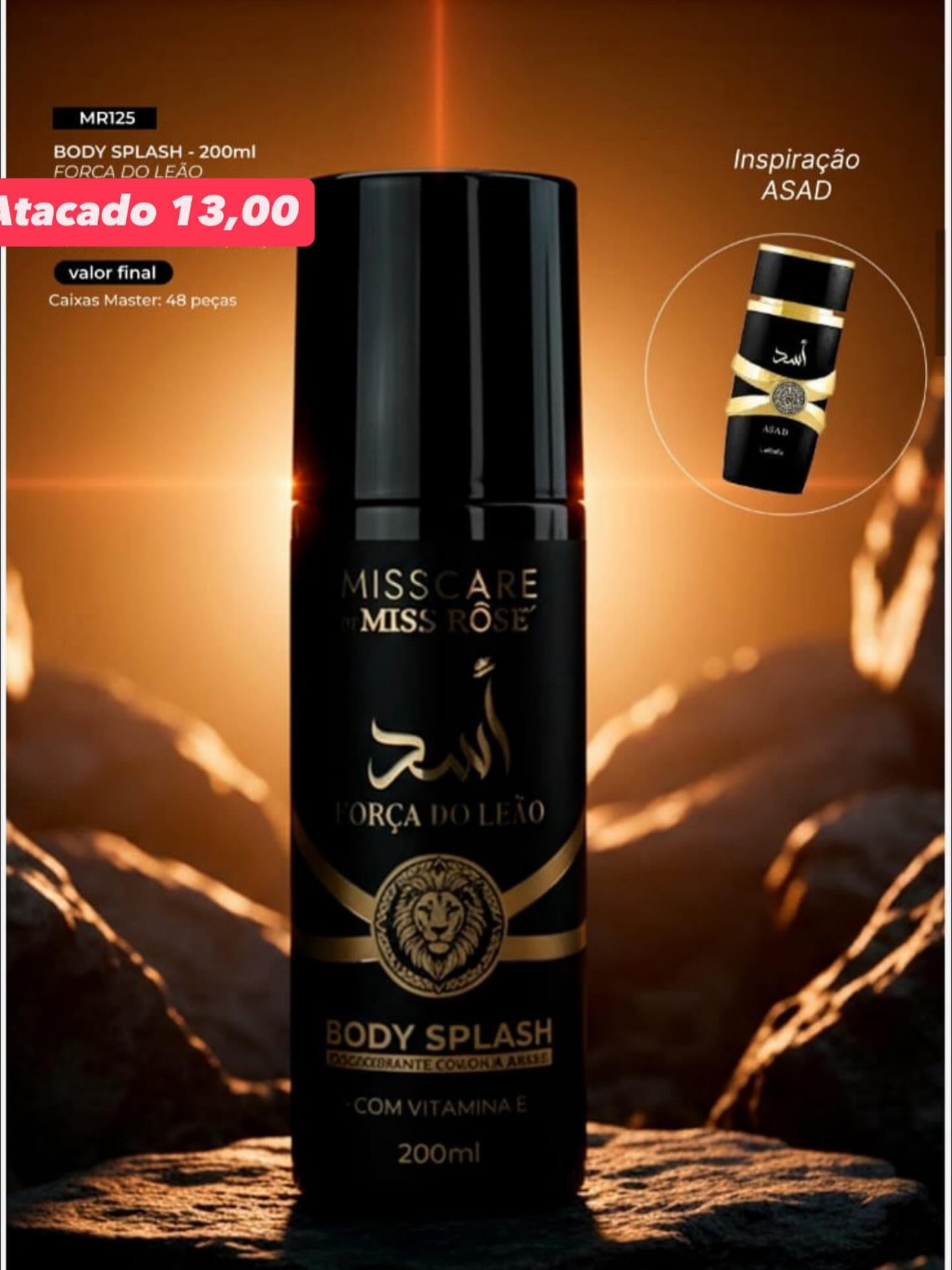 Body Splash Força do Leão MissCare MR125 200ml
