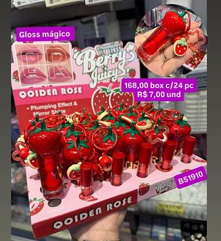 Gloss Mágico Berry Juicy Strawberry QOIDEN ROSE B51910